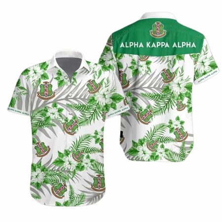 Alpha Kappa Alpha Floral Pattern hawaiian shirt