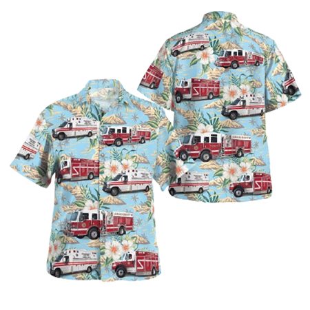 Amagansett Suffolk County New York Amagansett Fire Department Hawaiian Shirt