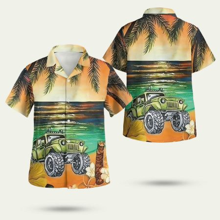 Amazing Jeep On Beach Summer Vacation Hawaiian Shirt