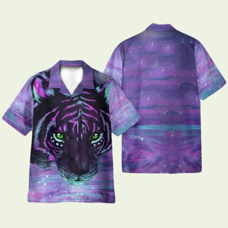Amazing Purple Tiger Hawaiian Shirt