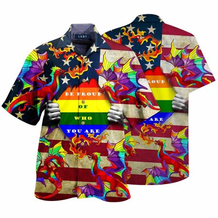 Amazing rainbow dragon hawaiian shirt