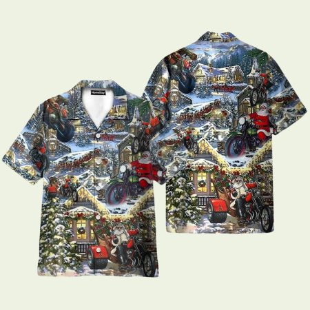 Amazing Santa Biker Funny Hawaiian Shirt