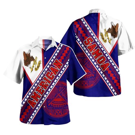 American Samoa Flag And Coat Of Arms Hawaiian Shirt