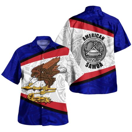 American Samoa Flag With Coat Of Arms Hawaiian Shirt