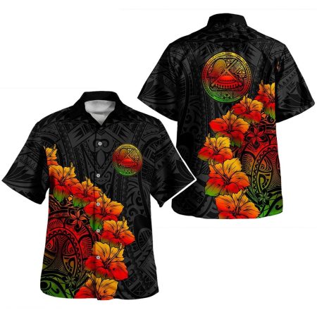 American Samoa Style Tropical Hawaiian Shirt