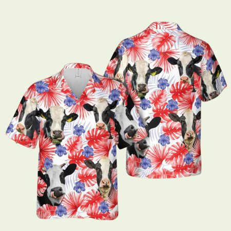 American Colors Holstein Friesian Cattle Hawaiian Shirt