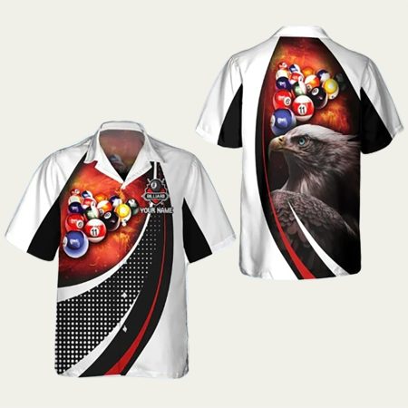 American Eagle Billiard Team Pool 8 Ball Hawaiian Shirt