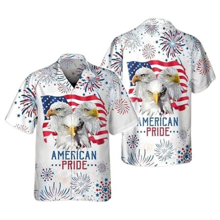 American Eagle American Pride Happy Independence Day 4Th Of July Hawaiian Shirt