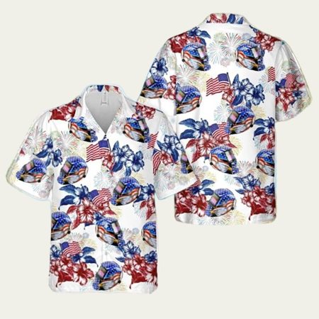 American Eagle Welding Helmet Hawaiian Shirt