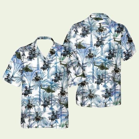 Army Boeing Ah64 Apache Hawaiian Shirt
