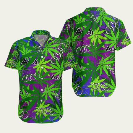Audi Car Logo And Weed Hawaiian Shirt