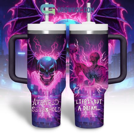 Avenged Sevenfold Life Is But A Dream Pink 30oz or 40oz Stainless Tumbler With Handle NVA