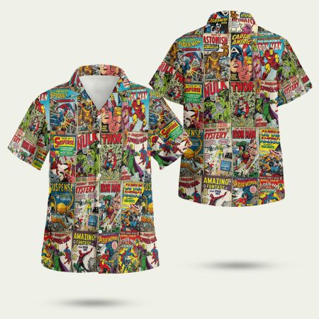 Avengers Comics Cover Hawaiian Shirt