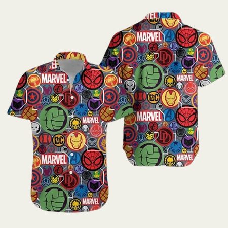 Avengers Marvel Pattern Hawaiian Shirt