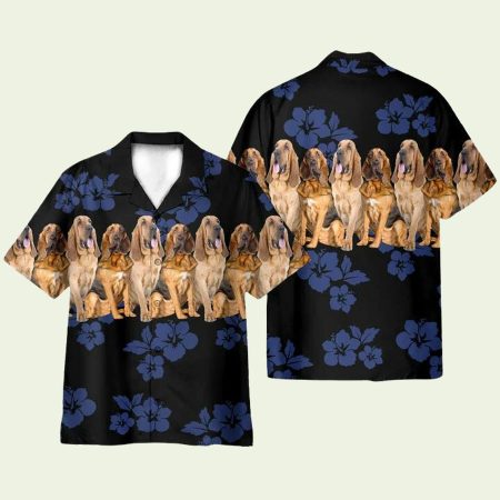 Awesome Bloodhound Funny Hawaiian Shirt