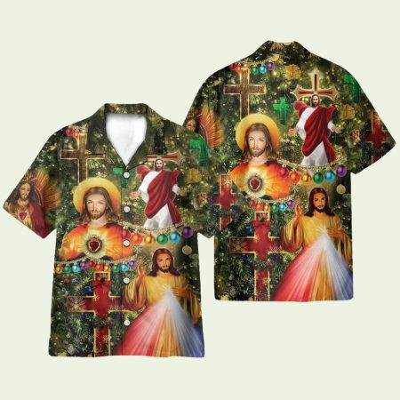 Awesome I Love Jesus Mens Hawaiian Shirt