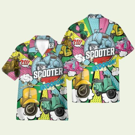 Awesome Scooters Hawaiian Shirt