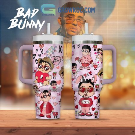 Bad Bunny Valentine Couple  30oz or 40oz Stainless Steel Tumbler With Handle HG