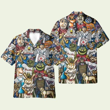 Baseball Cheerleader Hawaiian Shirt