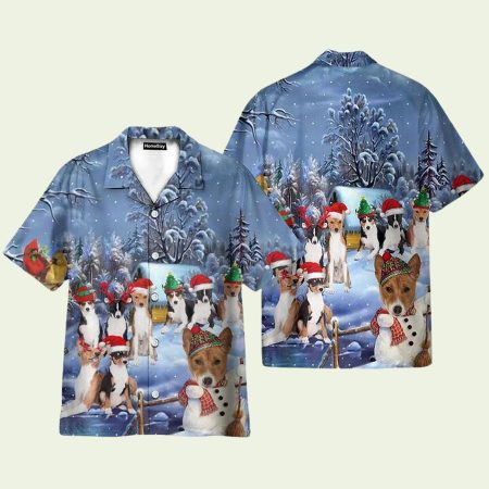 Basenji Christmas For Dog Lover Hawaiian Shirt