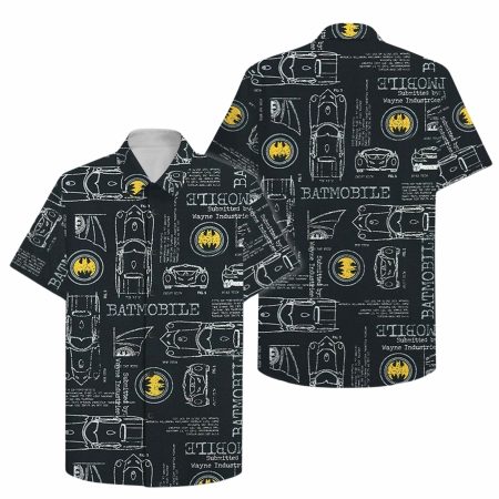 Batman batmobile hawaiian shirt