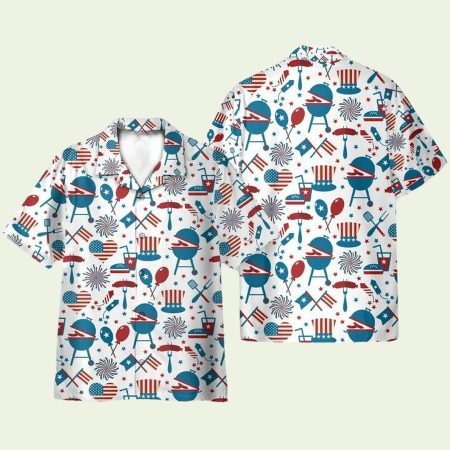 Bbq 4Th July Idependence Day Hawaiian Shirt