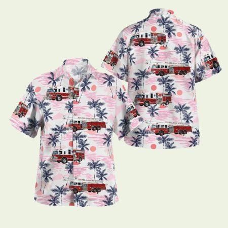Beach Haven Volunteer Fire Company Coconut Trees Hawaiian Shirt