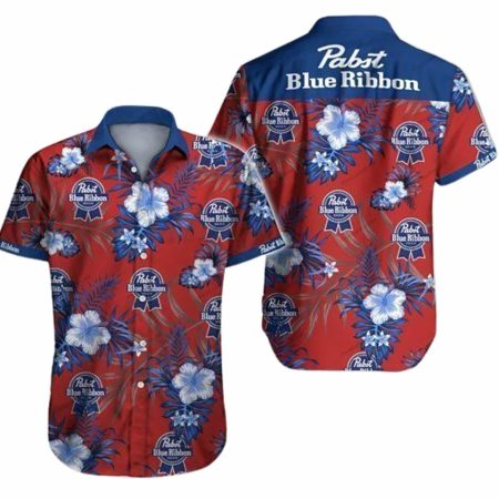 Beach pabst blue ribbon full hawaiian shirt