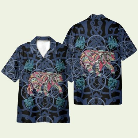 Bear Blue Mandala Hawaiian Shirt