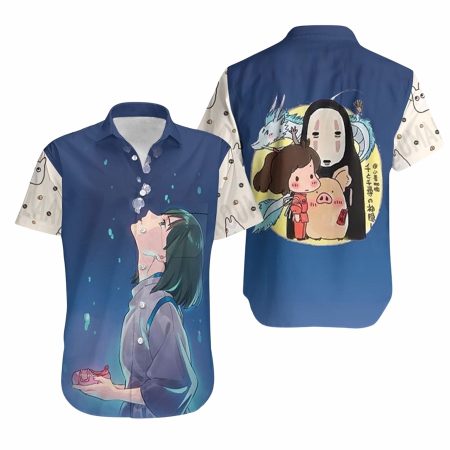 Beautiful nigihayami kohaku nushi look at sky bubbles spirited away studio ghibli hawaiian shirt