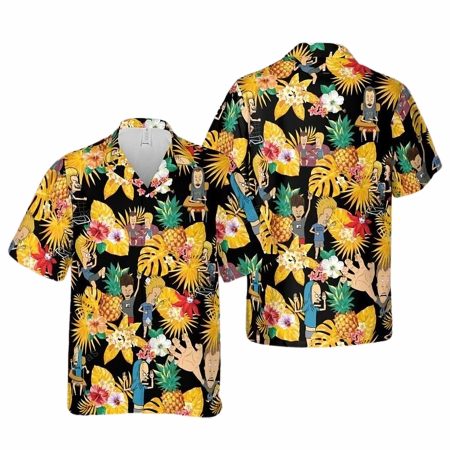 Beavis and butt head tropical summer hawaiian shirt
