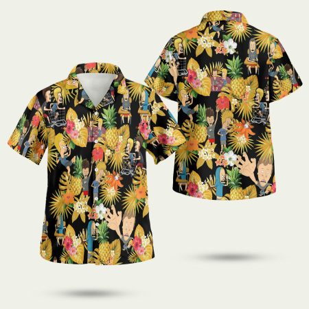 Beavis and Butt Head Tropical Summer Hawaiian Shirtpineapple Hawaiian