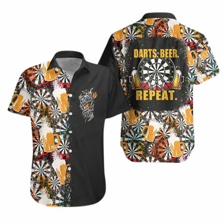 Beer craft for dartboard surround hawaiian shirt
