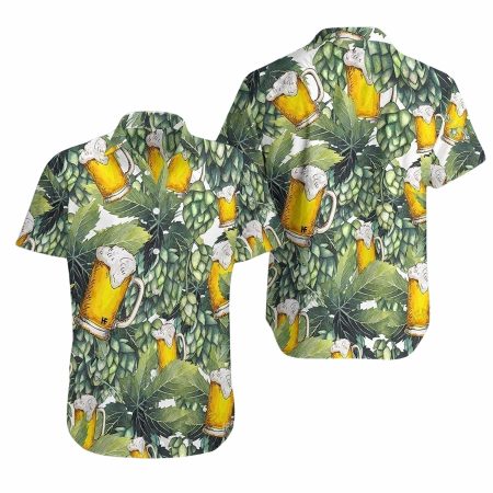 Beer craft for this summer tropical pattern hawaiian shirt
