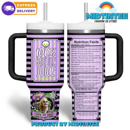 Beetle Juice You Are The Ghost With The Most  30oz or 40oz Tumbler With Handle HG