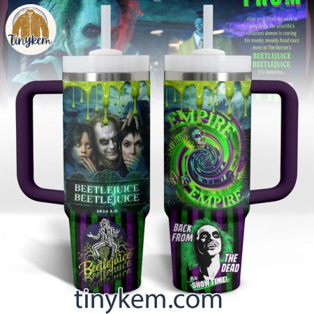 Beetlejuice Beetlejuice 2 Show Time Back From The Dead  30oz or 40oz Stainless Steel Tumbler With Handle HG