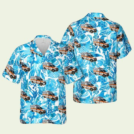 Bell Ambulance Milwaukee Wisconsin Fleet Hawaiian Shirt