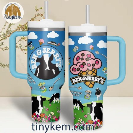 Ben & Jerrys 30oz or 40oz Stainless Steel Tumbler With Handle HG