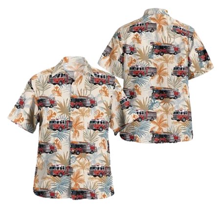 Berkeley Township New Jersey Manitou Park Fire Company Station 18 Hawaiian Shirt