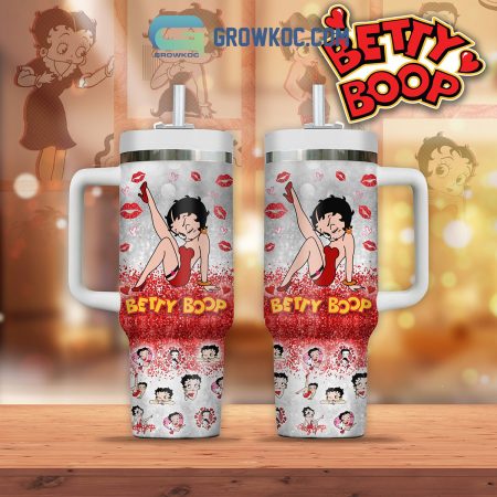 Betty Boop Beauty Fan 30oz or 40oz Stainless Tumbler With Handle NVA
