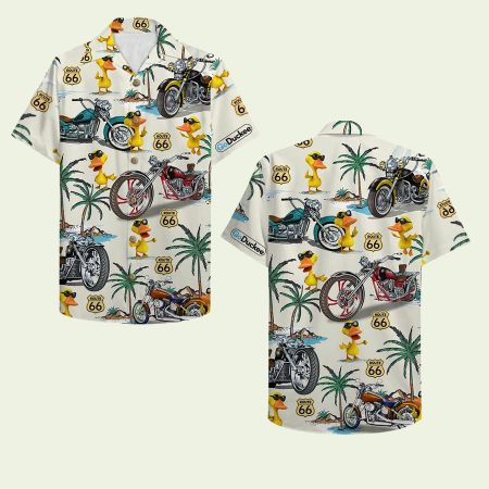 Biker Duck Hawaiian Shirt