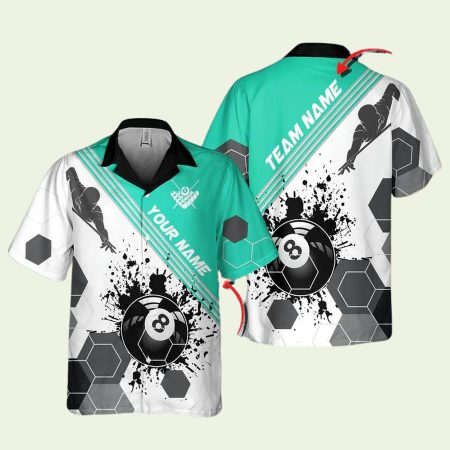 Personalized Billiards Players Black Stains Hawaiian Shirt