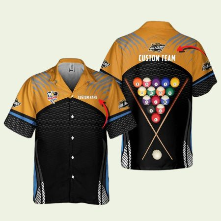 Personalized Billiards Sport Yellow In My Heart Hawaiian Shirt