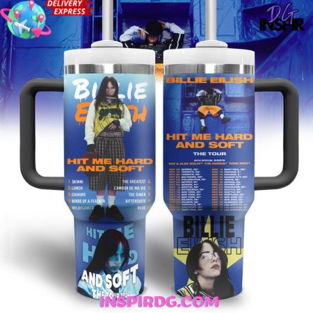 Billie Eilish Hit Me Hard and Soft Tour  30oz 40 oz Tumbler With Handle HG Cup