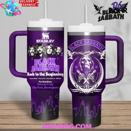 Black Sabbath Back to the Beginning  30oz 40 oz Tumbler With Handle HG Cup