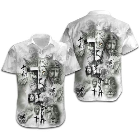 Black And White Jesus Women For Jesus Lovers Hawaiian Shirt