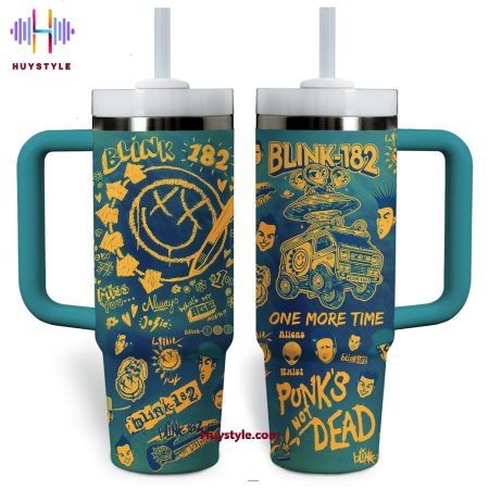 Blink-182 One More Time Punk’s Not Dead Quencher 30oz or 40oz Stainless Steel Tumbler With Handle NVA