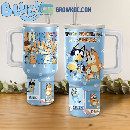 Bluey The Heeler Family 30oz or 40oz Stainless Tumbler With Handle NVA