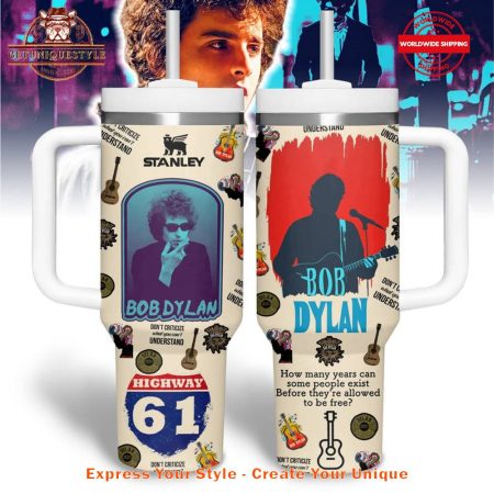 Bob Dylan Highway 61 Revisited 40oz   30oz or 40oz Stainless Steel Tumbler With Handle HG