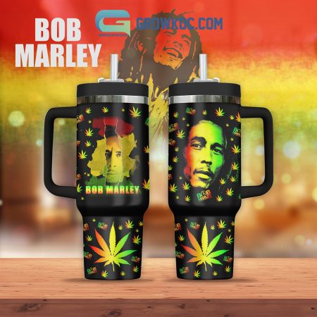 Bob Marley Love Grass Fan 30oz or 40oz Stainless Tumbler With Handle NVA